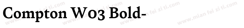Compton W03 Bold字体转换